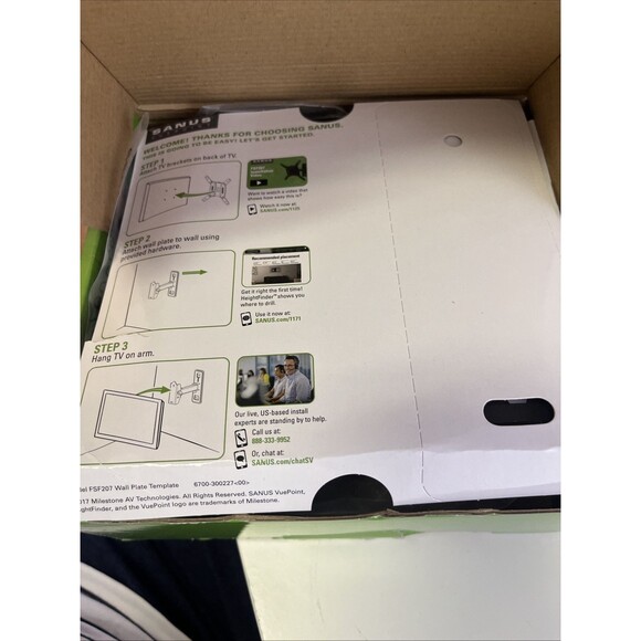 TV Wall Mount Fits 13-32 inch TV Up To 25lbs Sanus Vuepoint FSF207 Full Motion - Picture 10 of 11